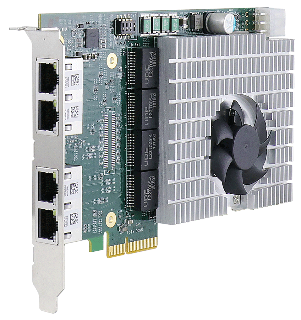 Systemkomponenten & Zubehör_Components_Accessories_4-port 5GBASE-T PoE+ PCIe card,  Marvel AQC111C [4x 5GigE, 4x PoE+]