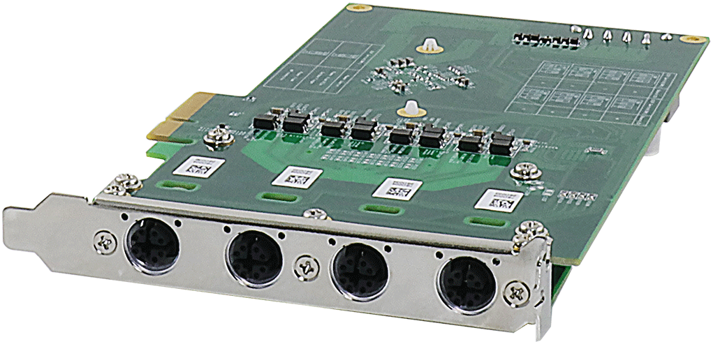 APROtech GmbH_Components_Accessories_4-port GigE PoE+ PCIe card, Intel® I350-AM4 [4x GigE M12, 4x PoE+]