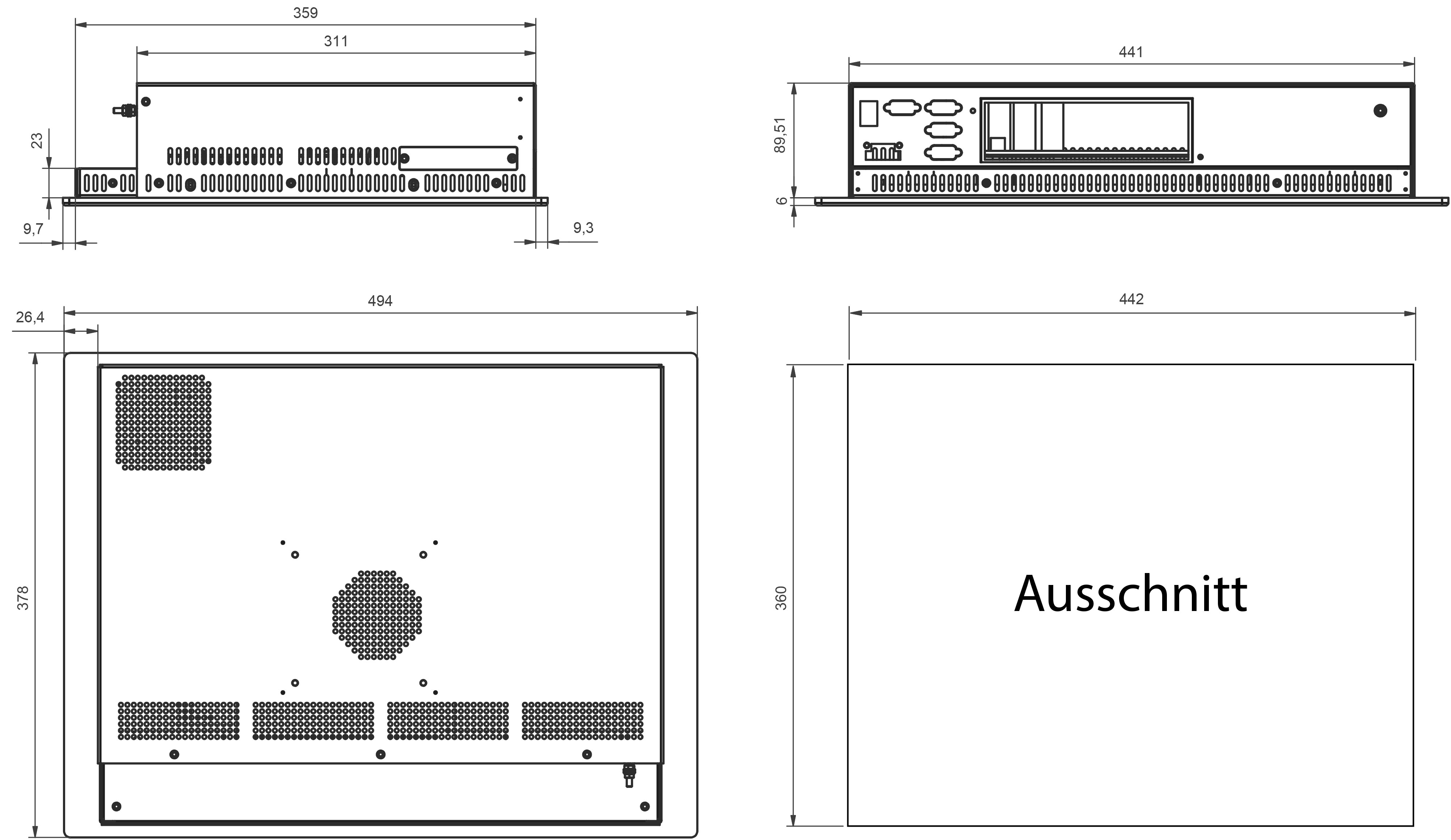 PPCs: Panel Mount_Panel-PC_HAWK RF 19-BT [Aluminium silver]