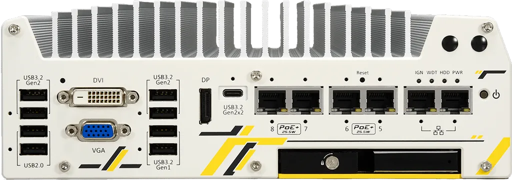 Rugged Embedded: Performance_Box-PC_GOLUB 9108VTC | Barebone [8x PoE+]