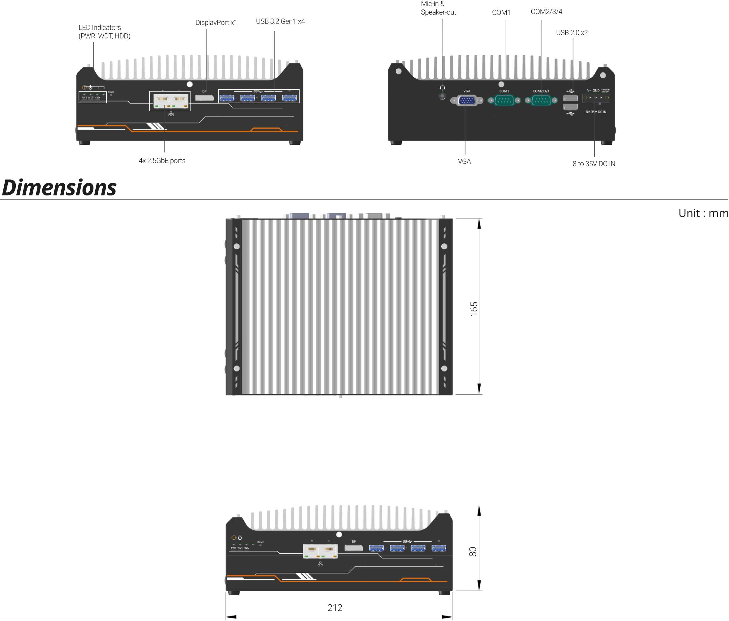 Rugged Embedded: Essentials_Box-PC_GOLUB 9501 | Barebone [2x 2.5GigE]