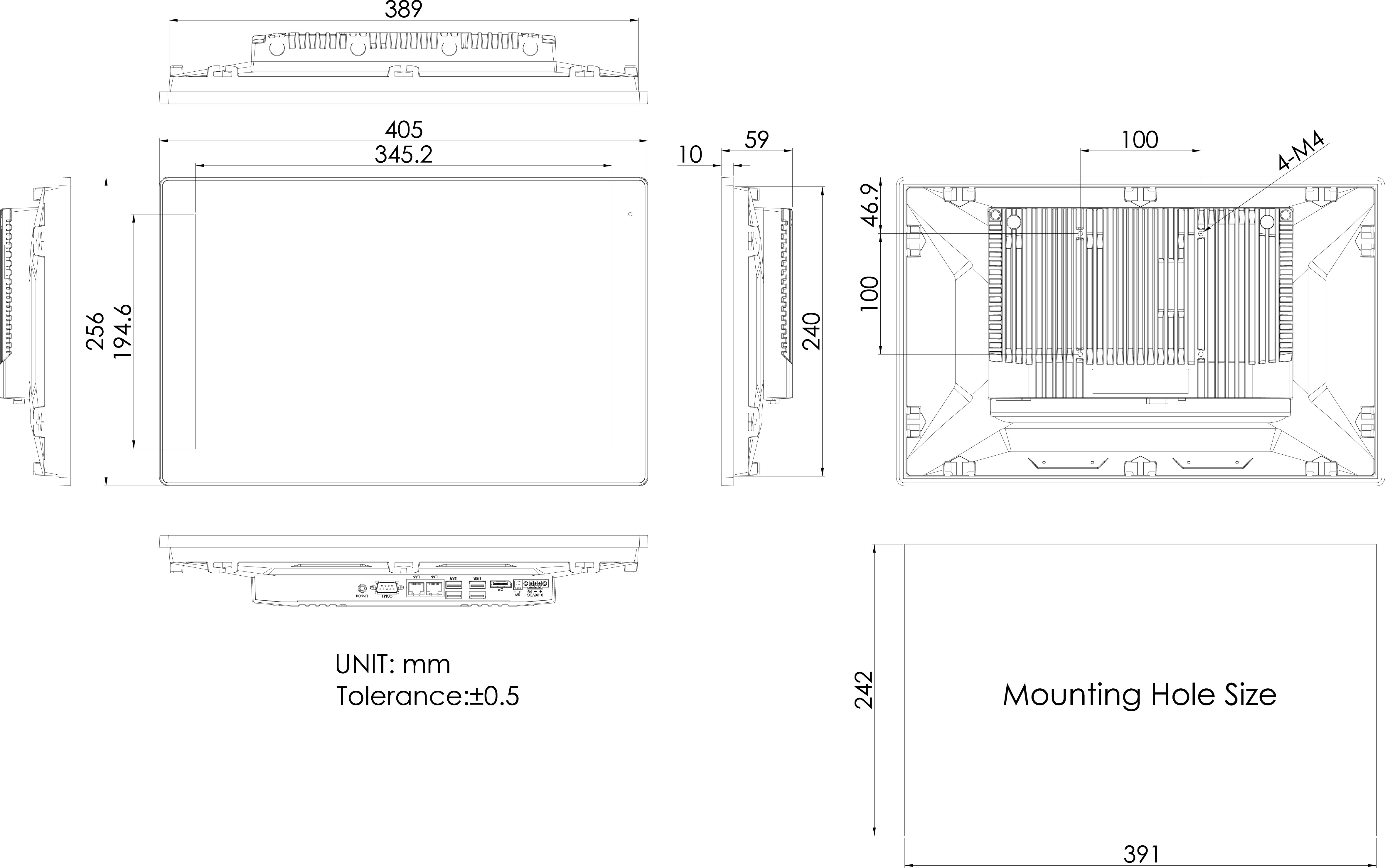 PPCs: Panel Mount_Panel-PC_HAWK AP 16-HL | Intel® Core™ i3-1115G4E