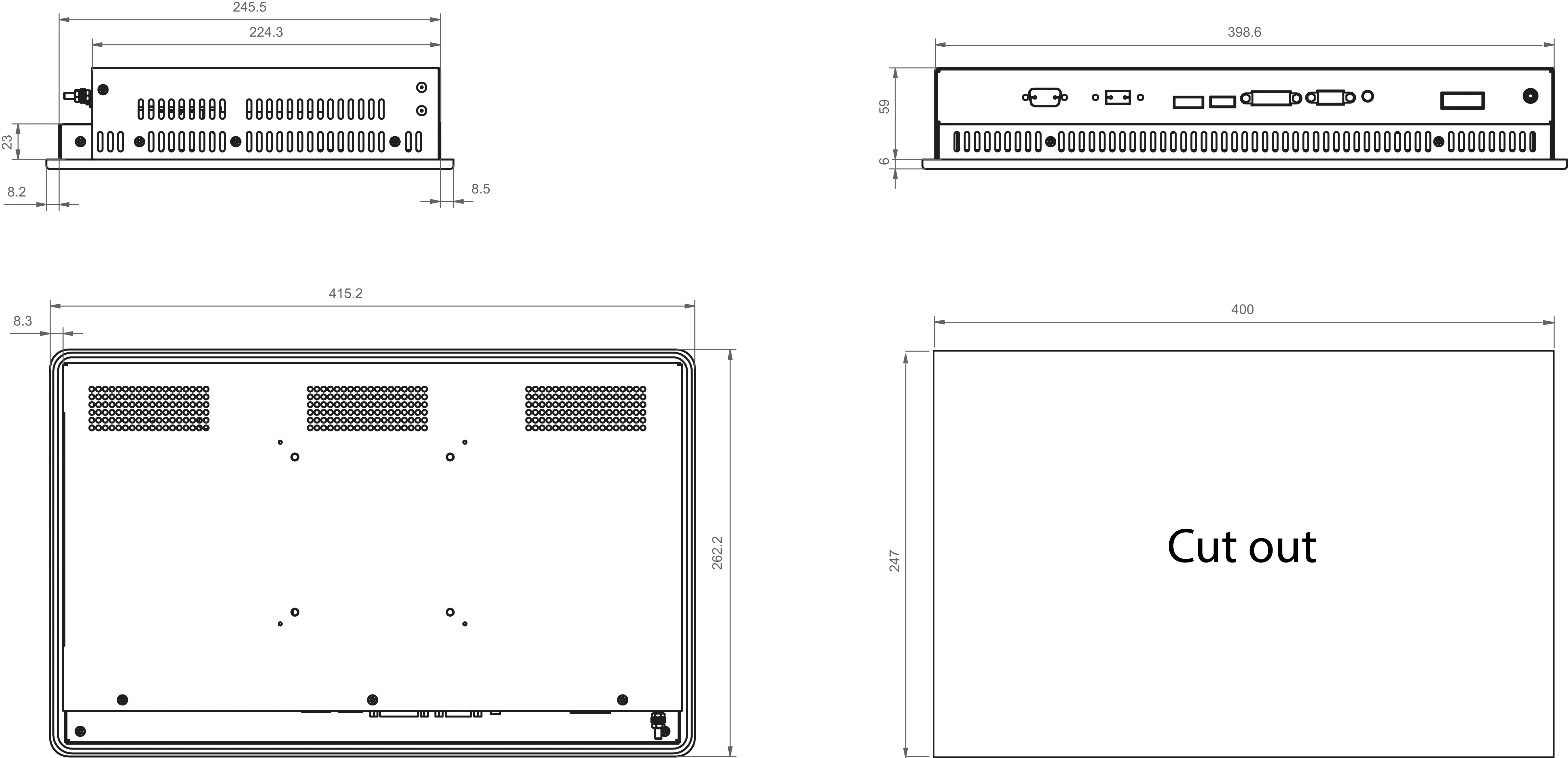 Touch-Monitore: Panel Mount_Touch-Monitor_FALCON CF 16-CN [Optical Bonding]