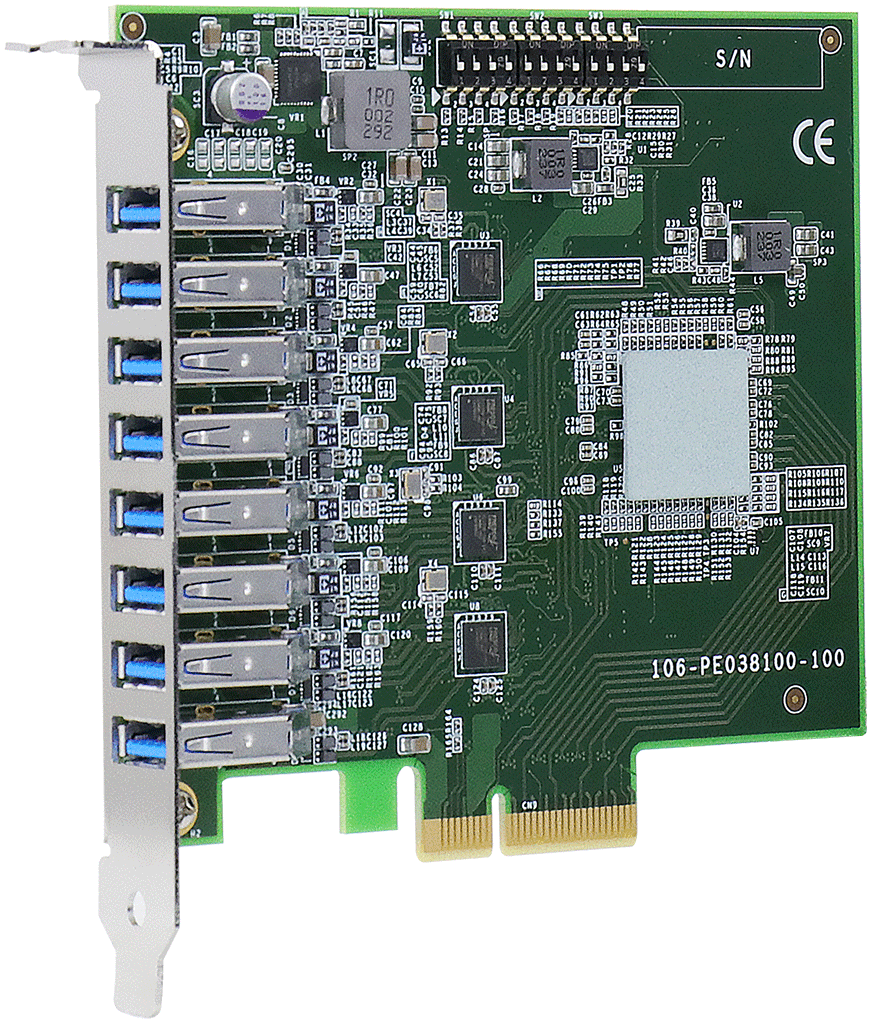 APROtech GmbH_Components_Accessories_USB 8-port PCIe x4 card [8x USB 3.1 Gen1]