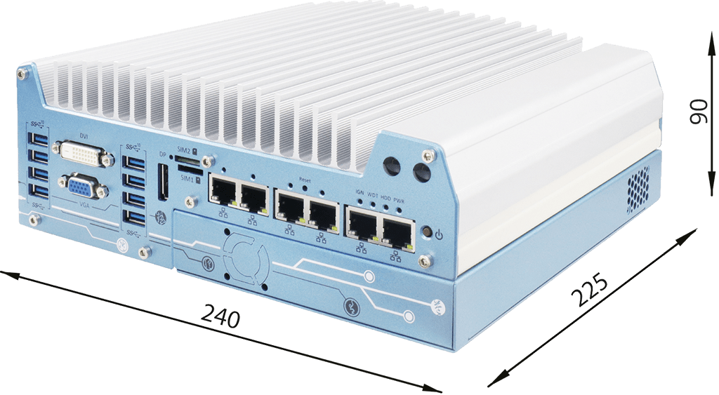 Rugged Embedded: Performance_Box-PC_GOLUB 7000-SE | Barebone [PCIe, 2x GigE]