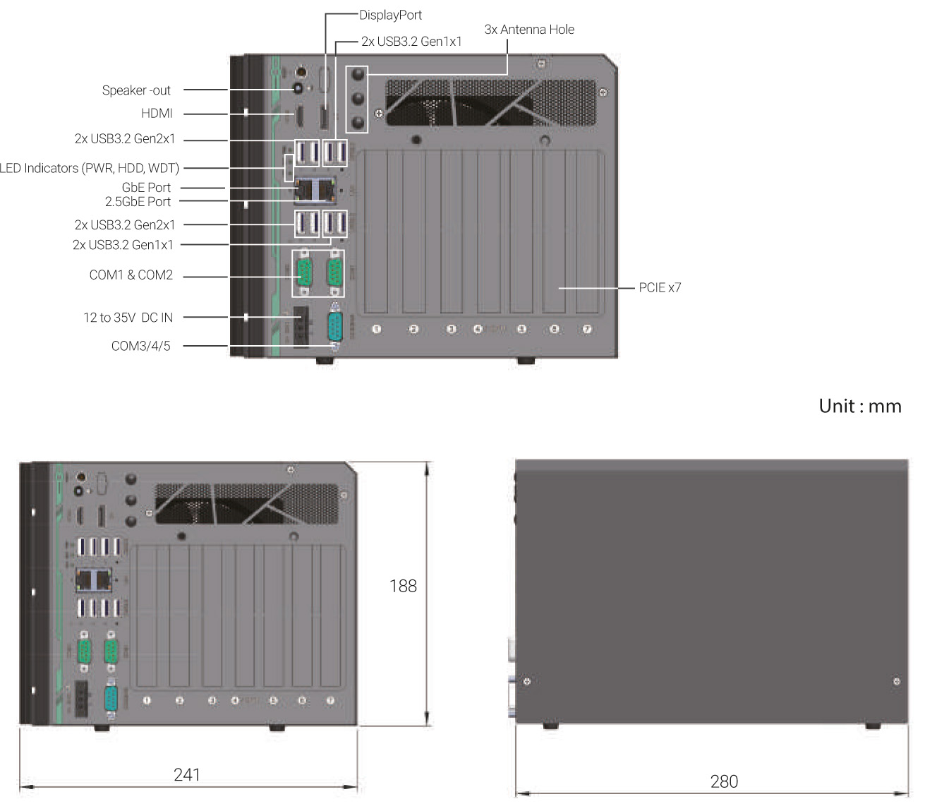 APROtech GmbH_Box-PC_CamCollect® 10007 | Barebone [7x PCIe]