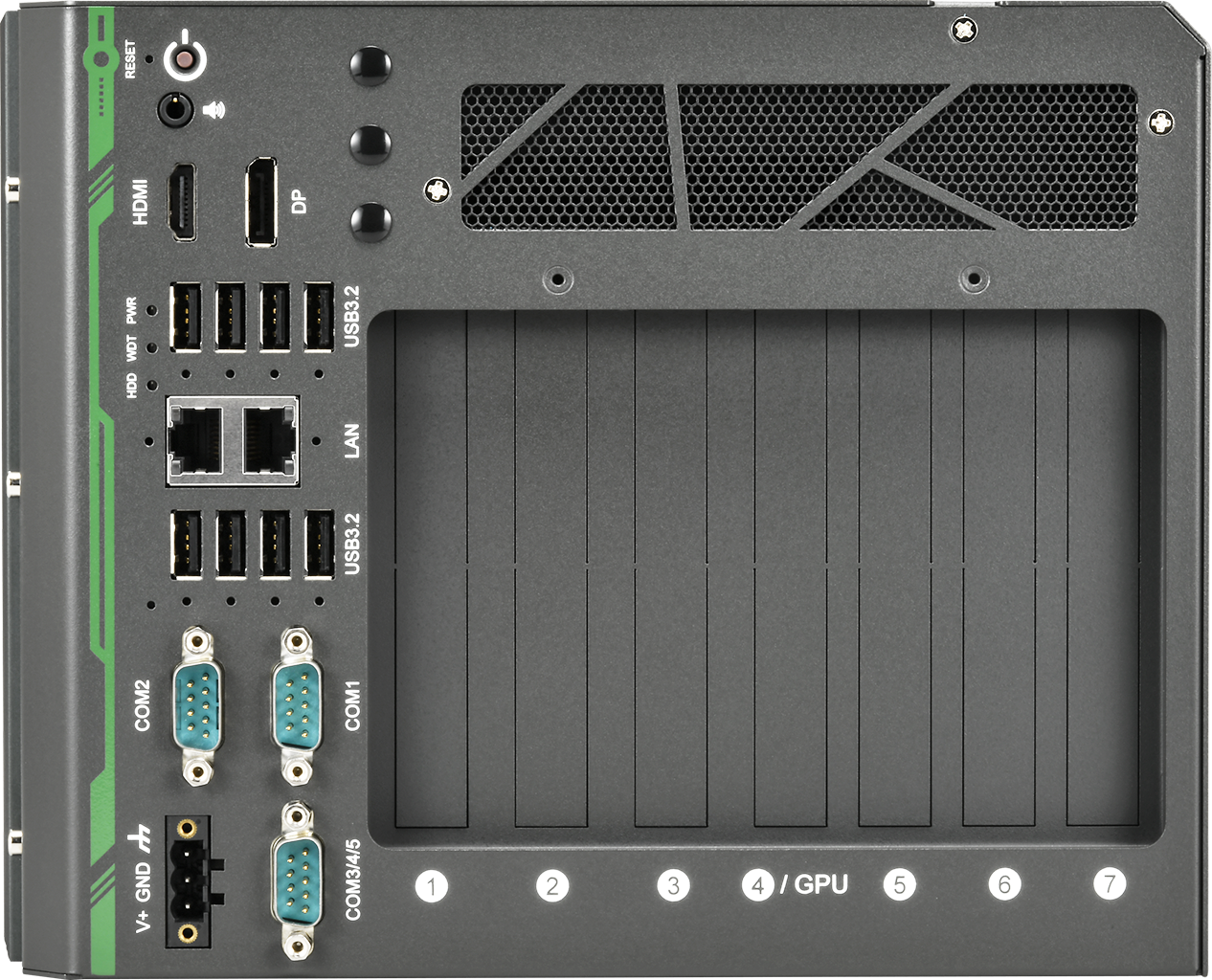 Rugged Embedded: Essentials_Box-PC_CamCollect® 10034 | Barebone [4x PCIe, 3x PCI]