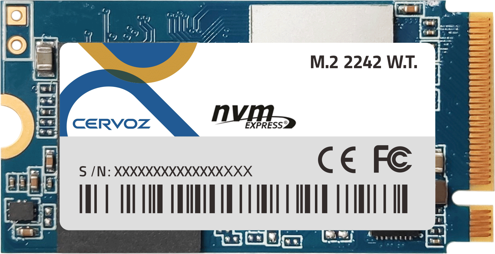 Systemkomponenten & Zubehör_Components_Accessories_M.2 2242 (NVMe PCIe Gen. III x4) W.T. SSD, TLC [-40°C ~ 85°C]