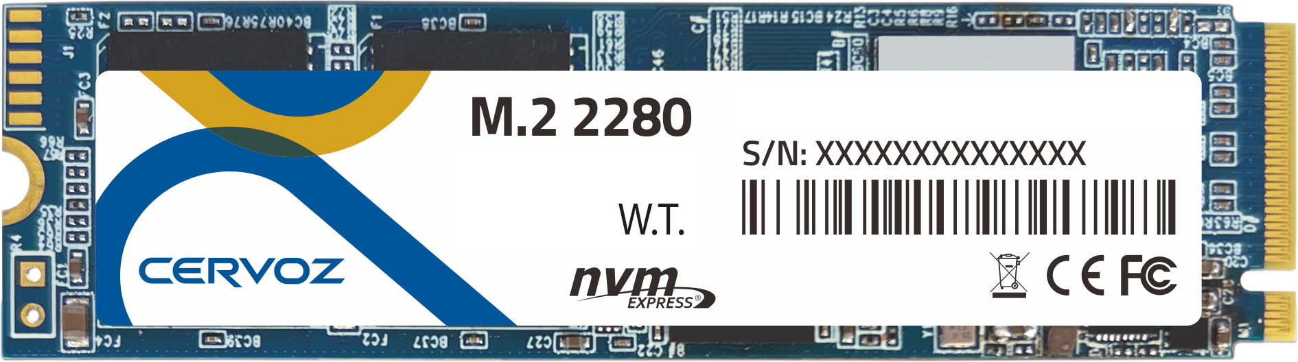 Systemkomponenten & Zubehör_Components_Accessories_M.2 2280 (NVMe PCIe Gen. III x4) W.T. SSD, TLC [-40°C ~ 85°C] - 128GB