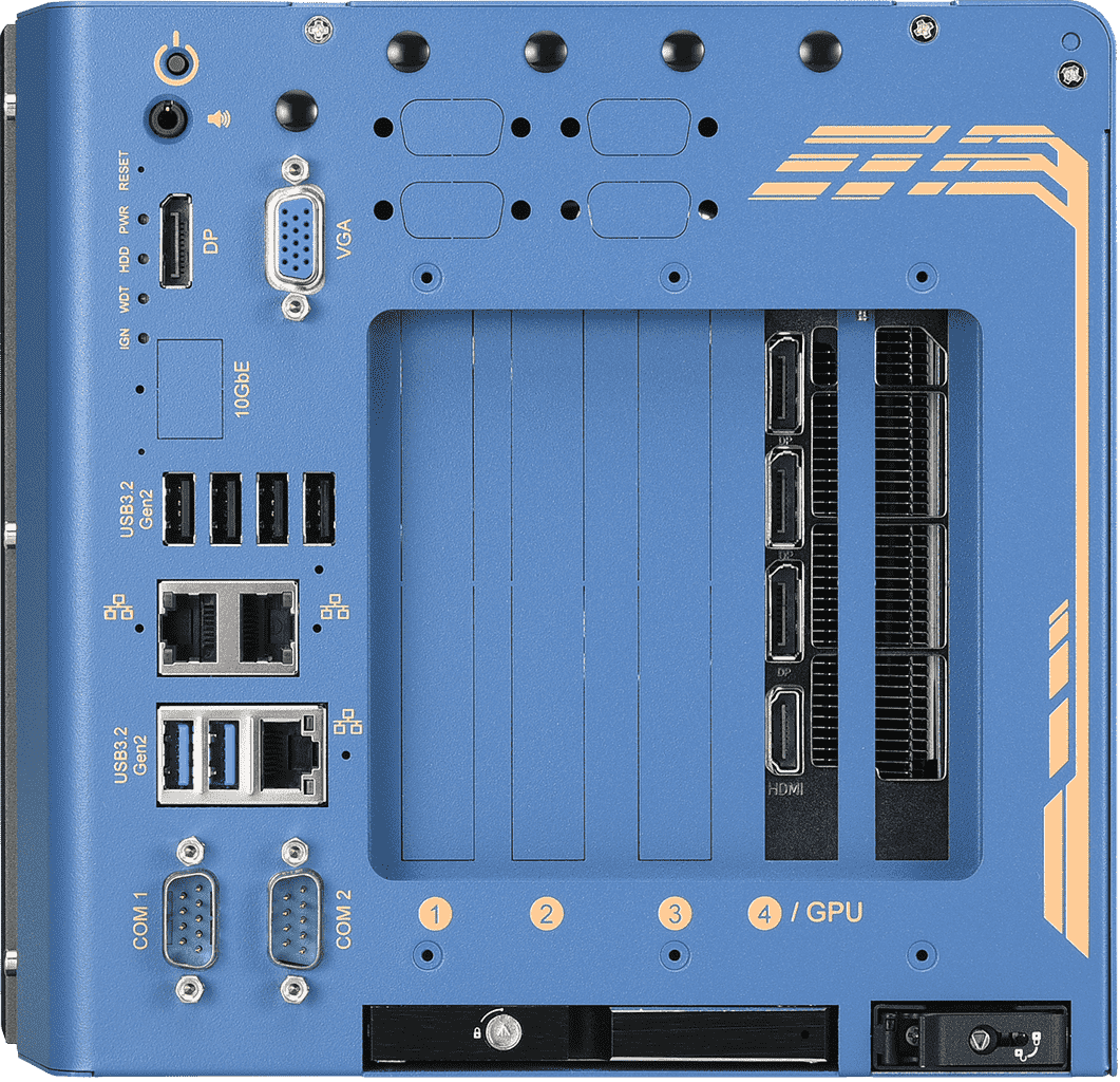Rugged Embedded: Performance_Box-PC_CamCollect® 10108GC-10G | Barebone [4x PCIe]