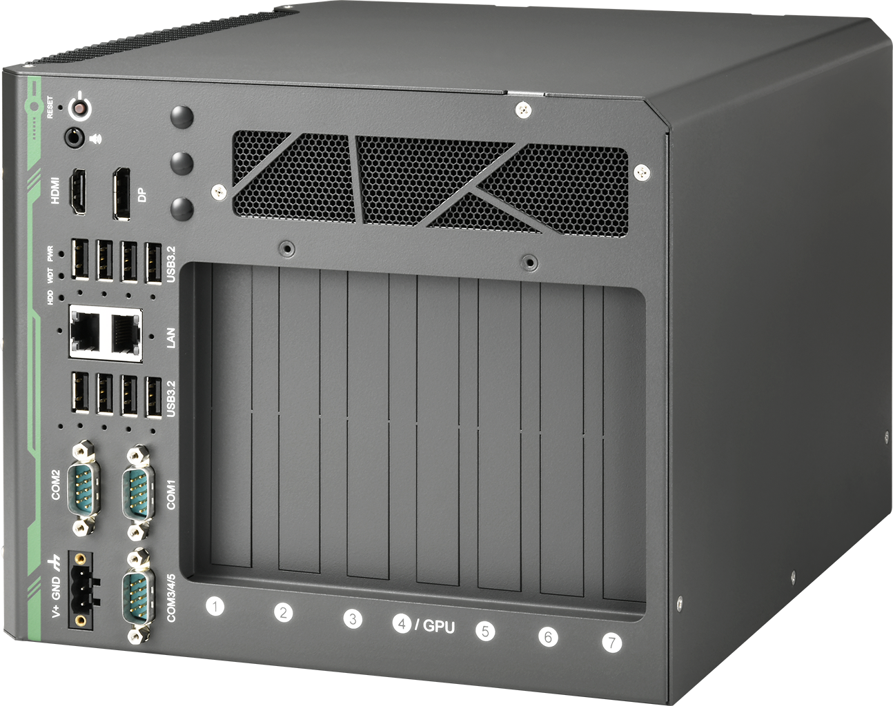 Rugged Embedded: Essentials_Box-PC_CamCollect® 10007 | Barebone [7x PCIe]