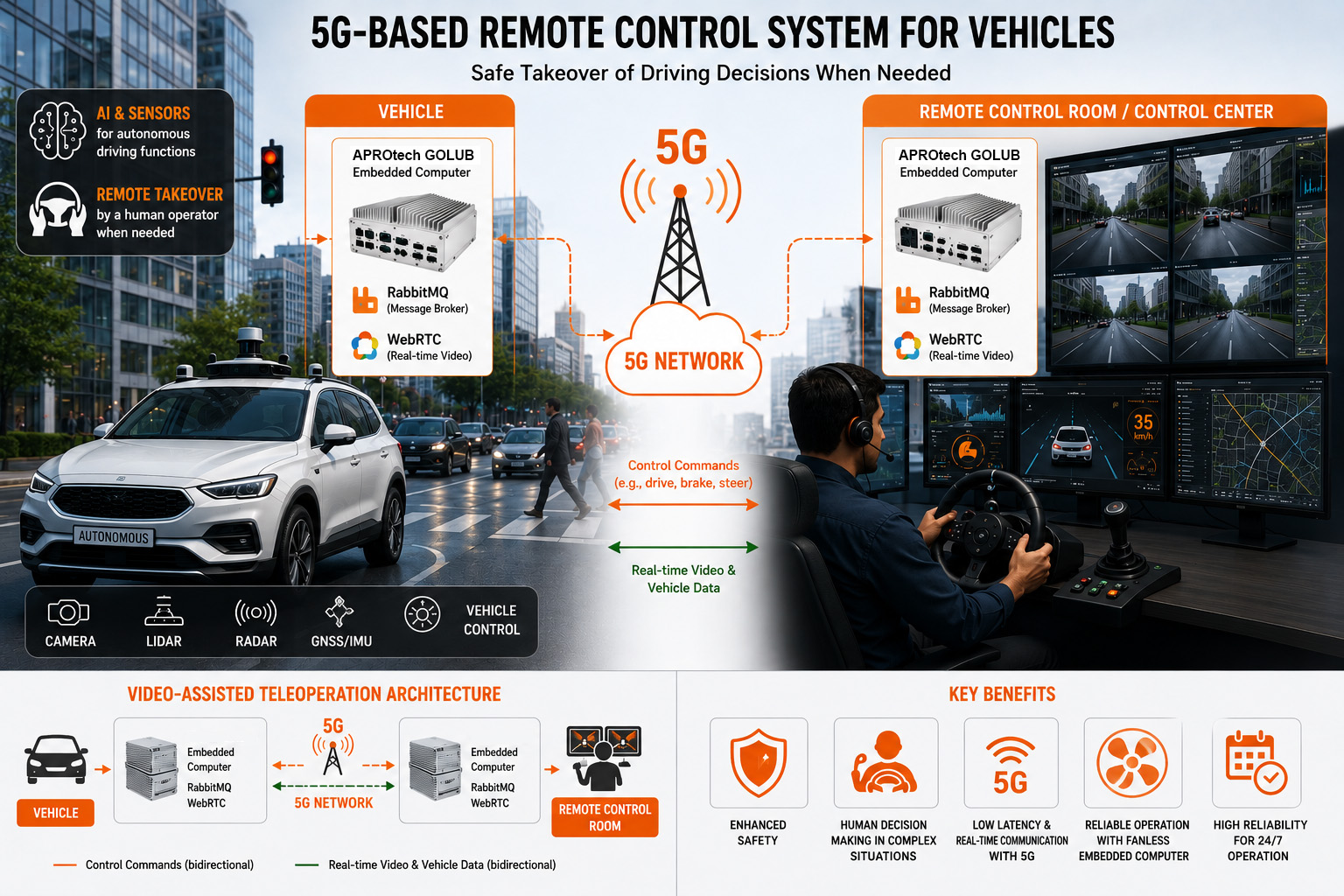 5G-Based Remote Vehicle Teleoperation