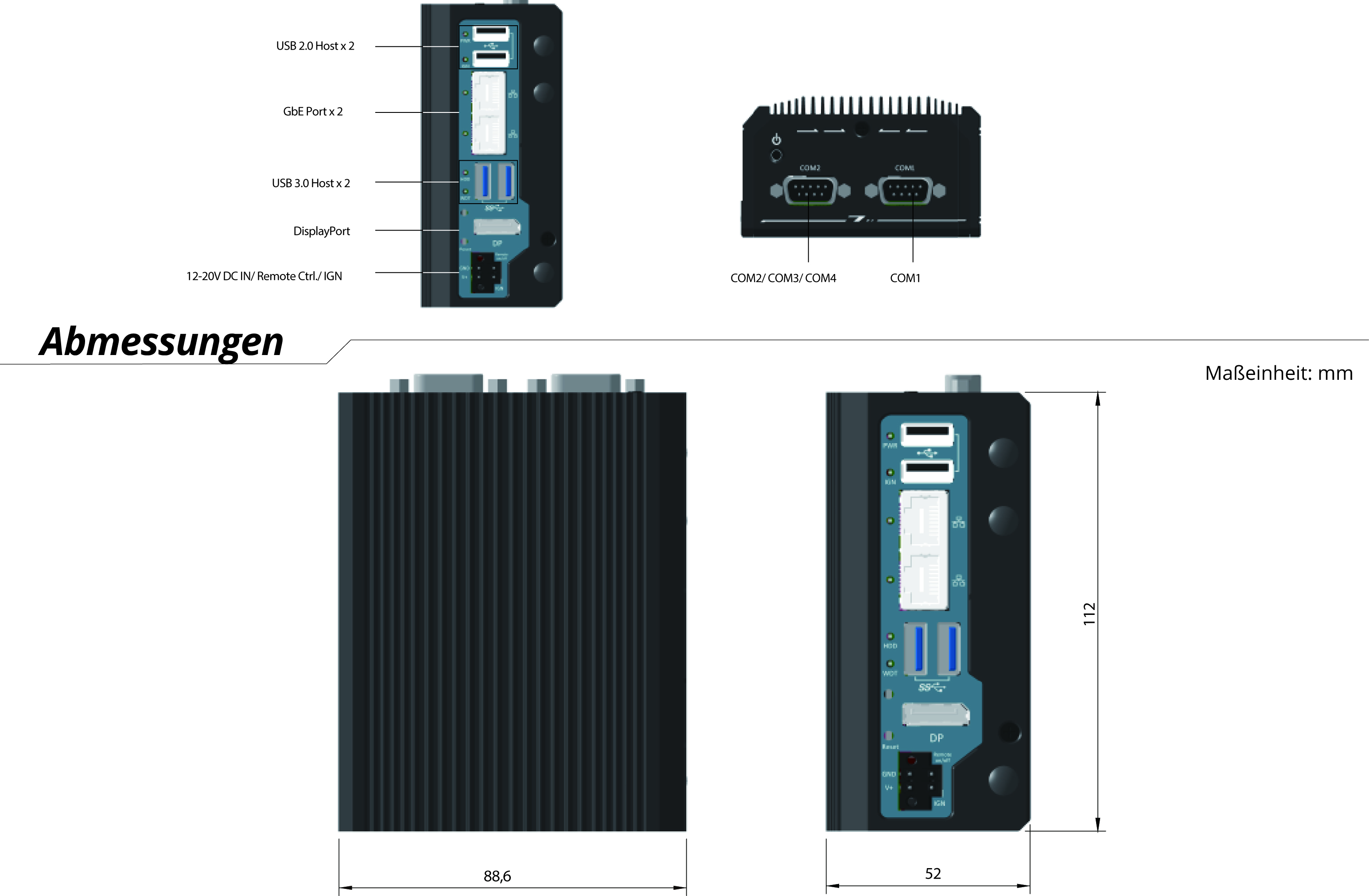 Box-PCs_Box-PC_GOLUB 40-IGN | Intel® Atom® x6211E [2x GigE, IGN]