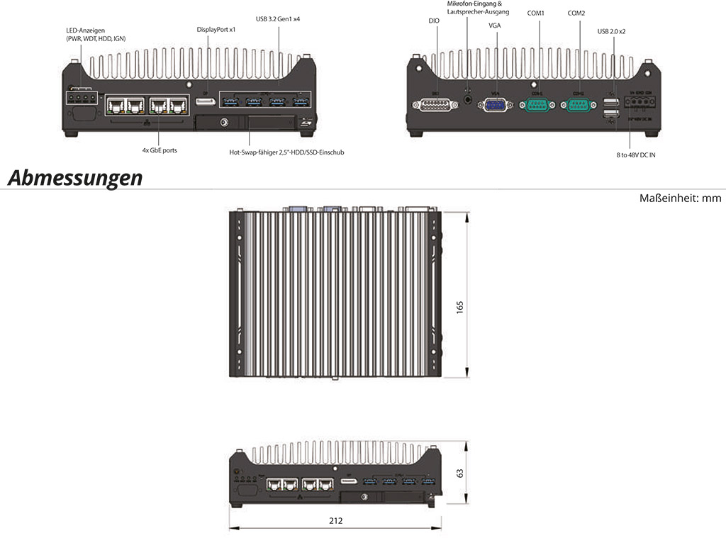 Rugged Embedded: Essentials_Box-PC_GOLUB 9531-PoE-IGN | Barebone [4x 2.5GigE w/PoE+, IGN]