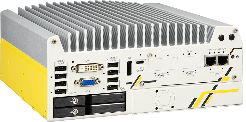 Rugged Embedded: Performance_Box-PC_GOLUB 9200VTC | Barebone [4x M12 w/PoE+, 1x PCIe]