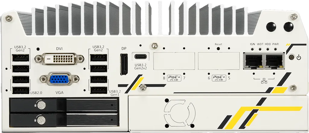 Rugged Embedded: Performance_Box-PC_GOLUB 9200VTC | Barebone [4x M12 w/PoE+, 1x PCIe]