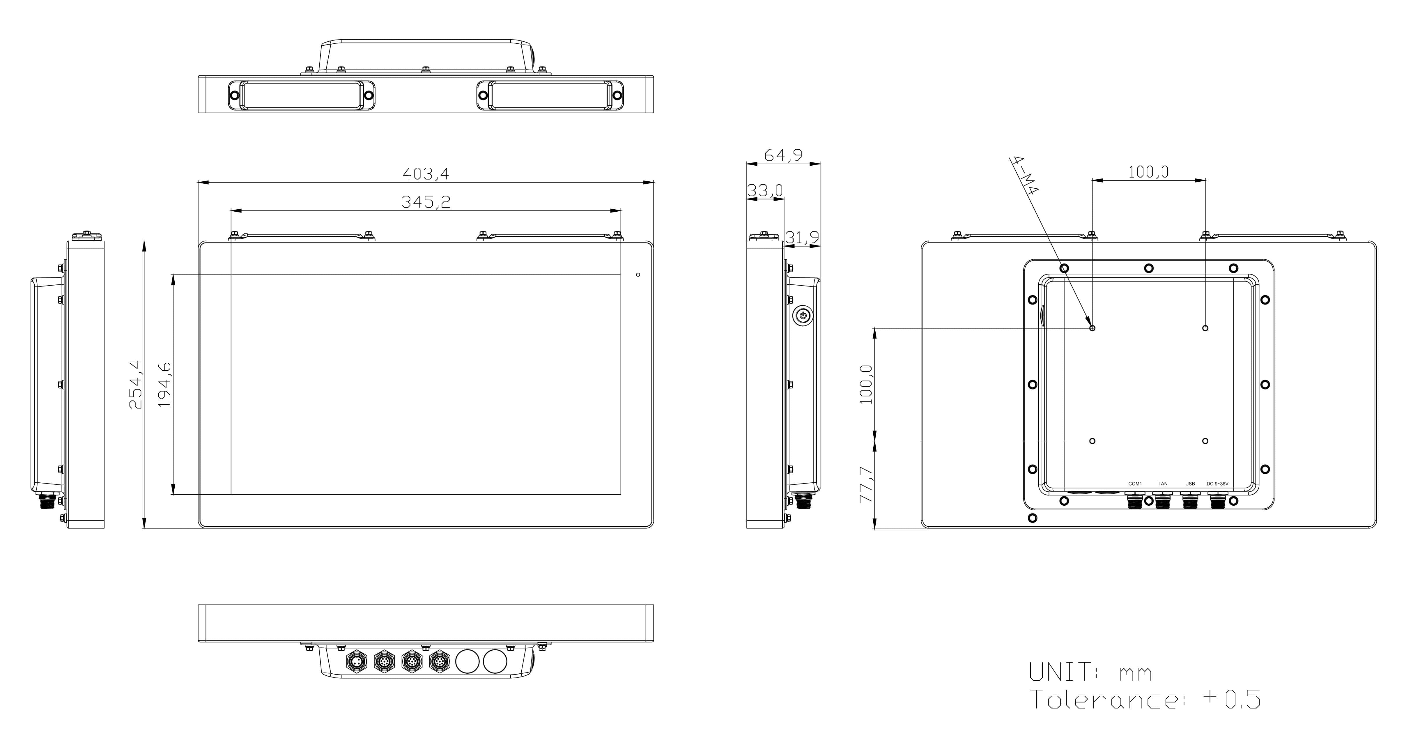 PPCs: Wall Mount_Panel-PC_EAGLE AP 16-PEL | Intel® Celeron® J6412 [Stainless Steel 304, VESA mount, PCT]