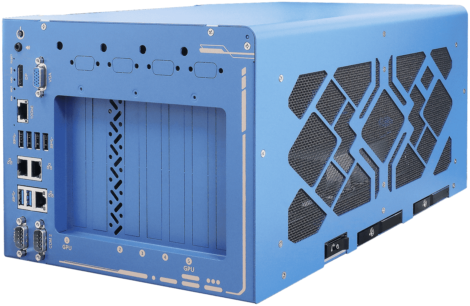 Rugged Embedded: Performance_Box-PC_CamCollect® 10208GC-10G | Barebone [5x PCIe, RAID]