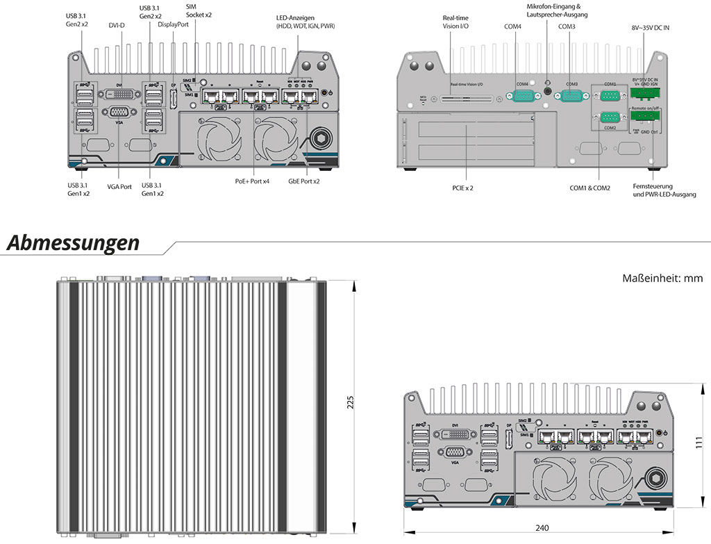 Rugged Embedded: Performance_Box-PC_CamCollect® 7306RT