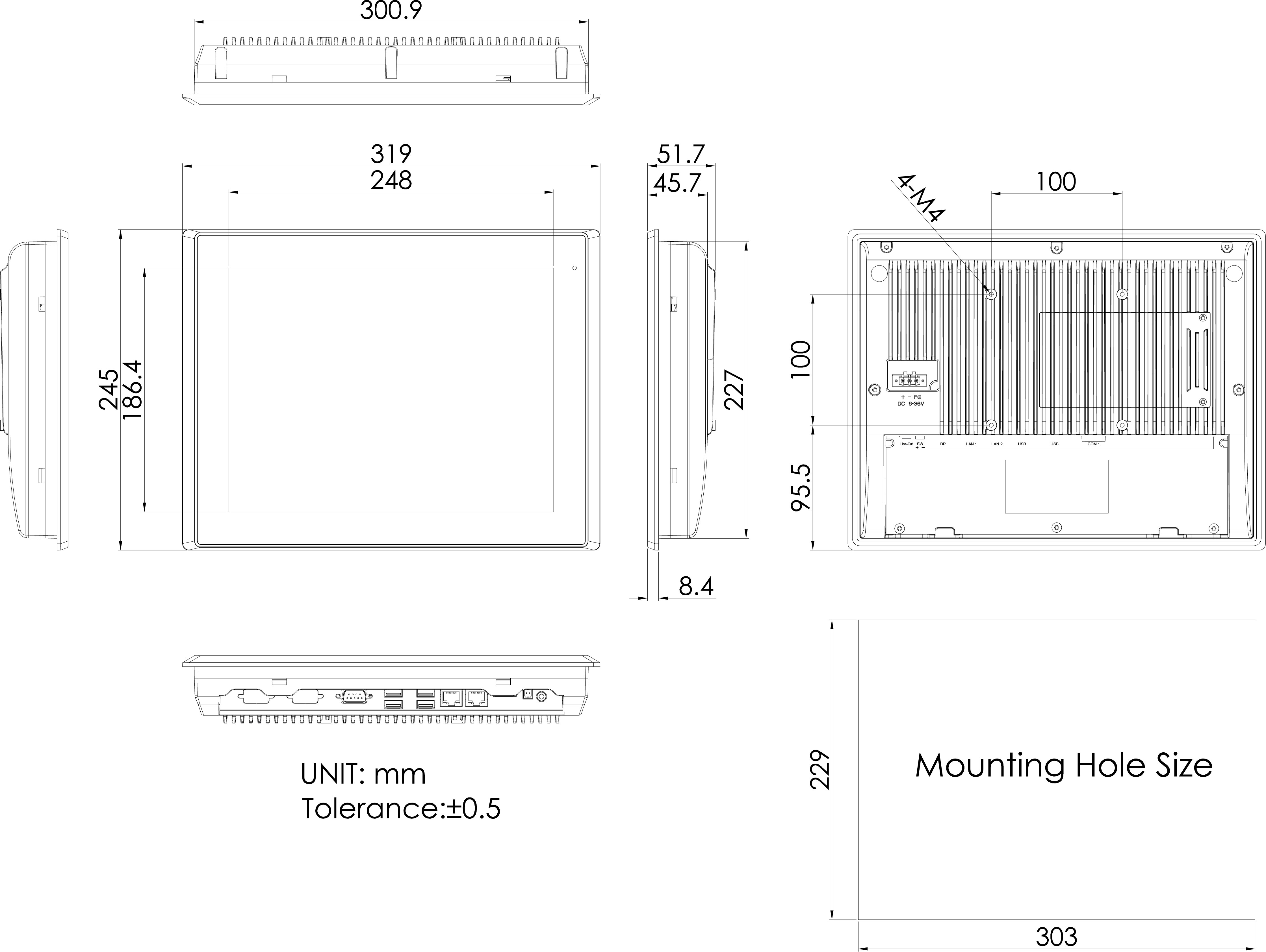 PPCs: Panel Mount_Panel-PC_HAWK AP 12-S8 | Intel® Core™ i3-8145UE [RTW]